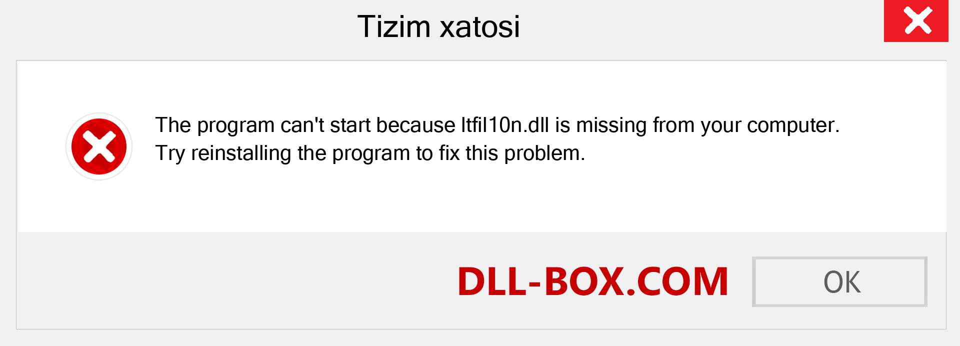 ltfil10n.dll fayli yo'qolganmi?. Windows 7, 8, 10 uchun yuklab olish - Windowsda ltfil10n dll etishmayotgan xatoni tuzating, rasmlar, rasmlar